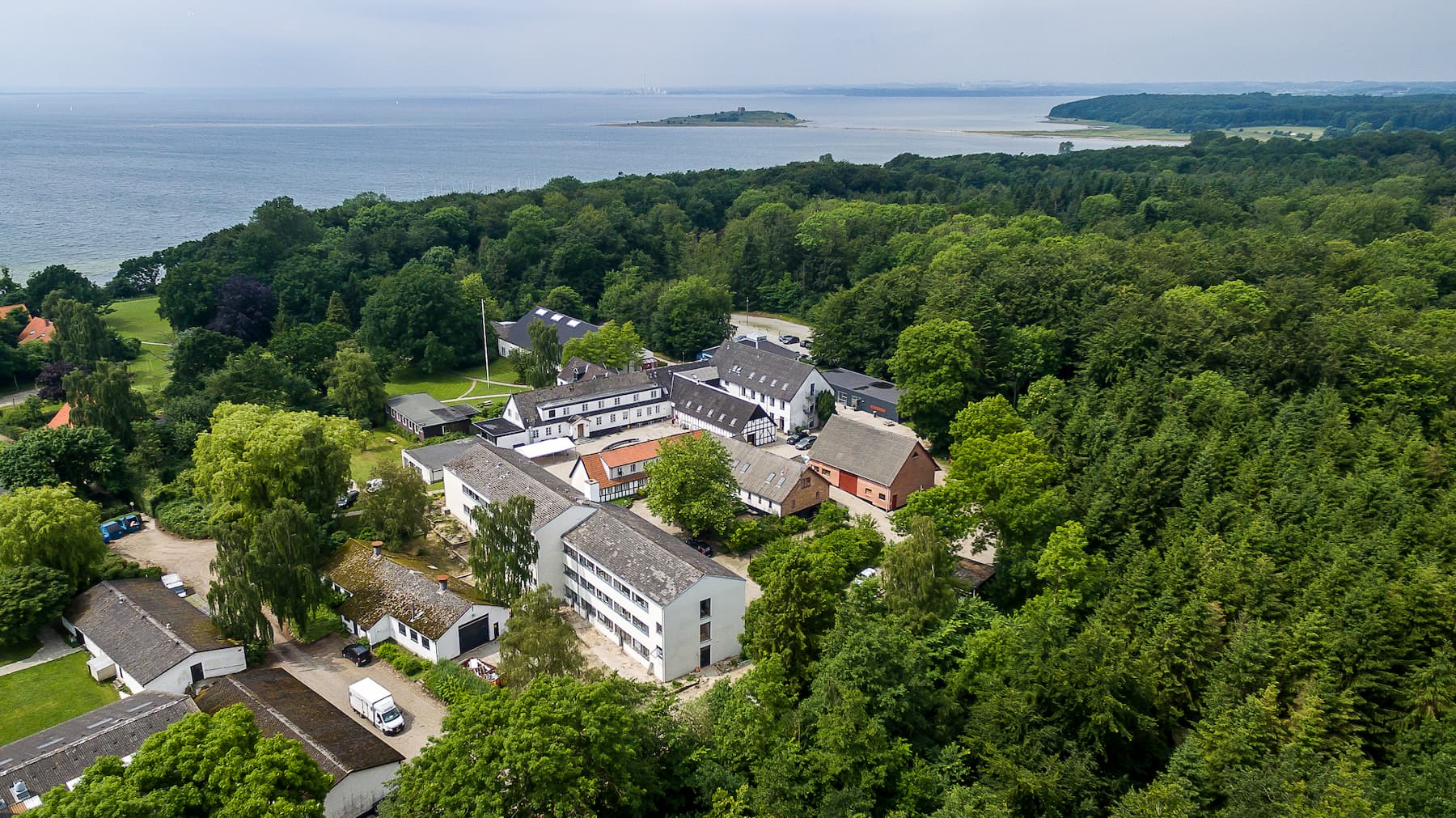 Kalø Økologisk Landbrugsskole luftfoto