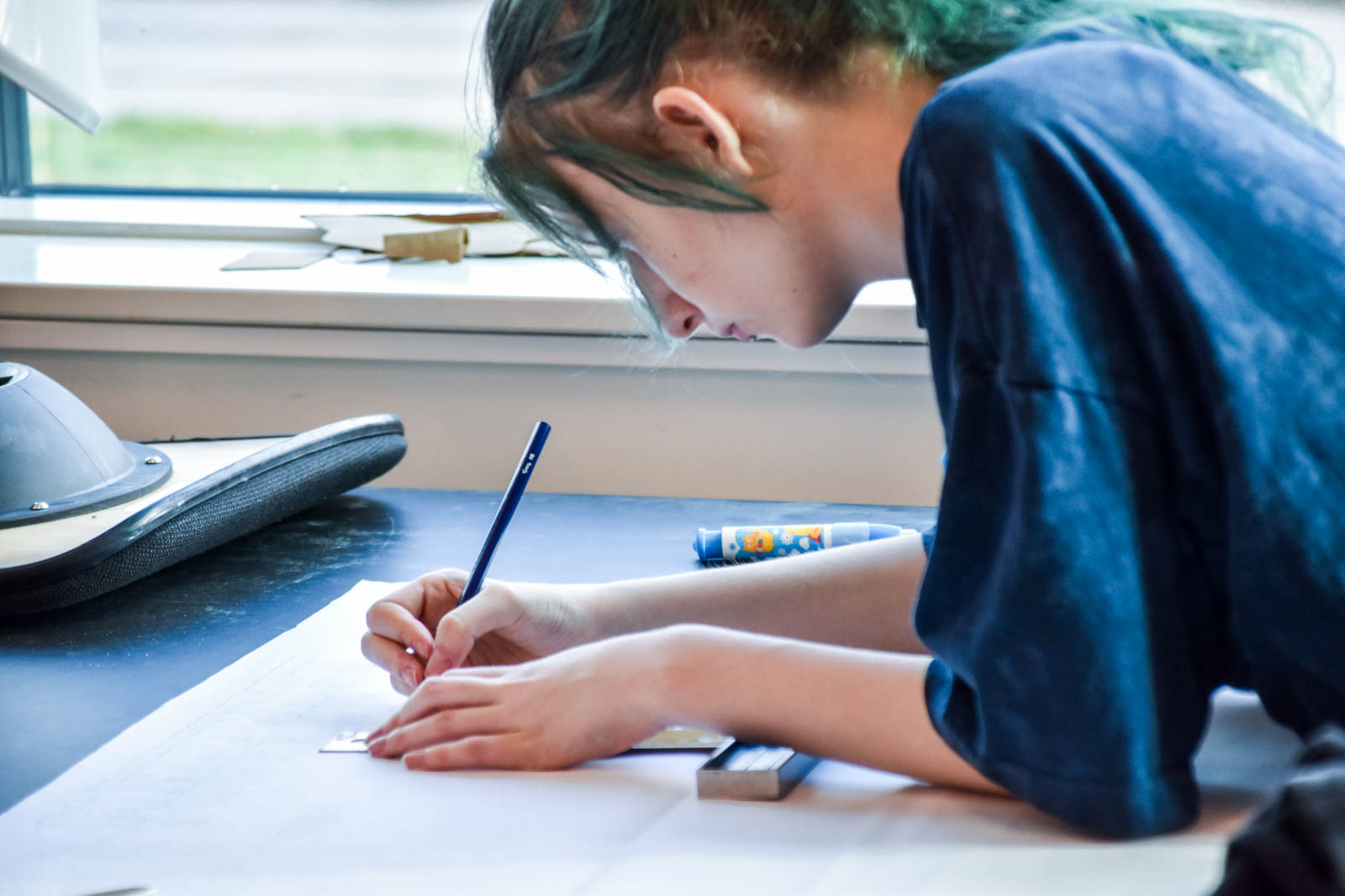 Elev fra Game ART på HTX er i gang med at tegne