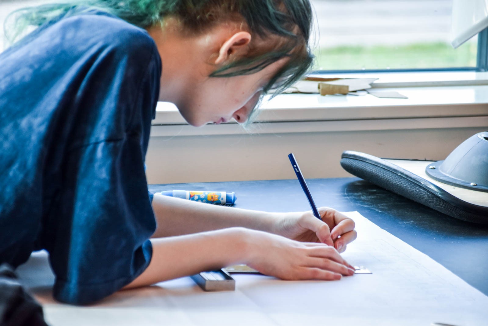 Elev fra Game ART på HTX er i gang med at tegne