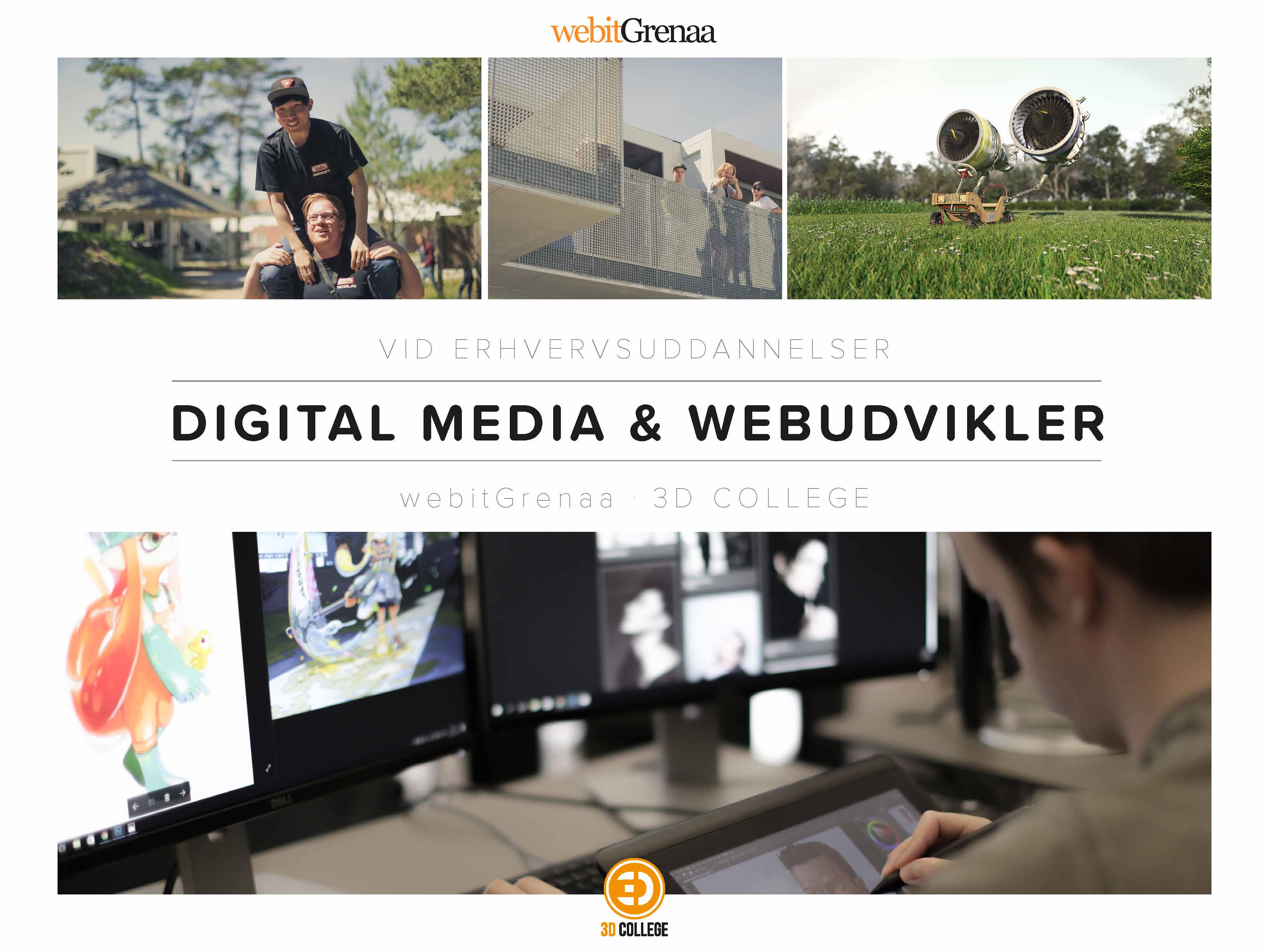 Forside af brochure om 3D College