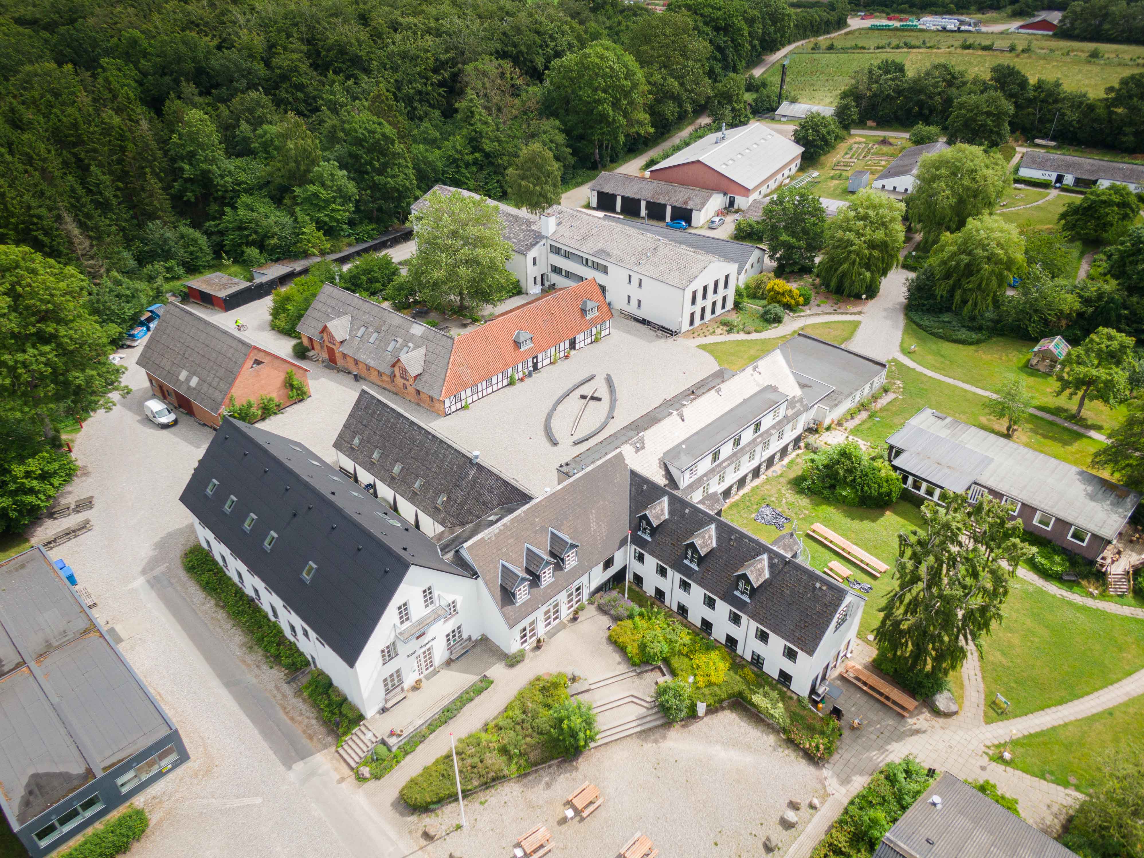 Luftfoto af Kalø Økologisk Landbrugsskole