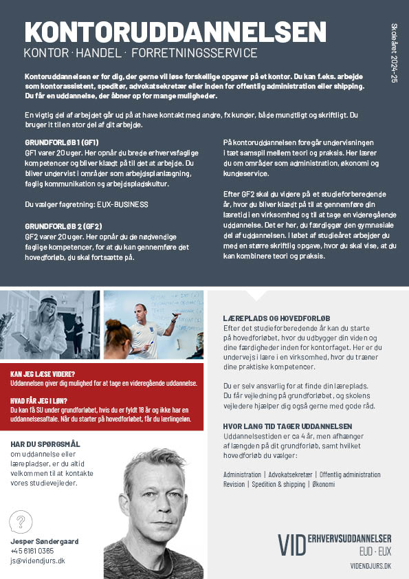 Faktaark om Kontoruddannelsen