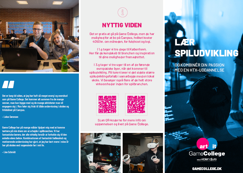 Forside af brochure om Game IT College